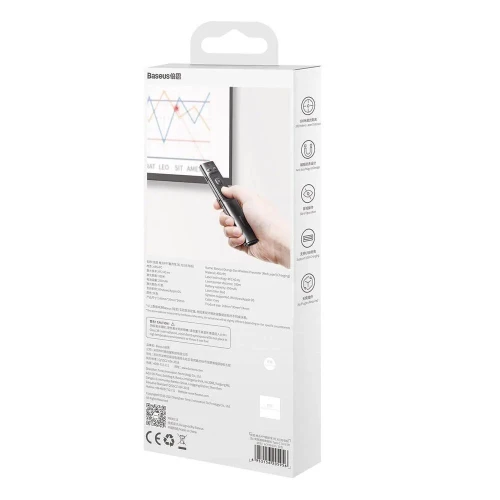 BASEUS ORANGE DOT AVEC CÂBLE DE TYPE C LASER ROUGE DE PRÉSENTATEUR SANS FIL