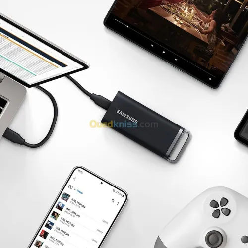 SAMSUNG T5 EVO PORTABLE 2TO - DISQUE DURE SSD EXTERNE - VITESSE 460 MO/S - USB 3.2 GEN1 - MACOS & PC