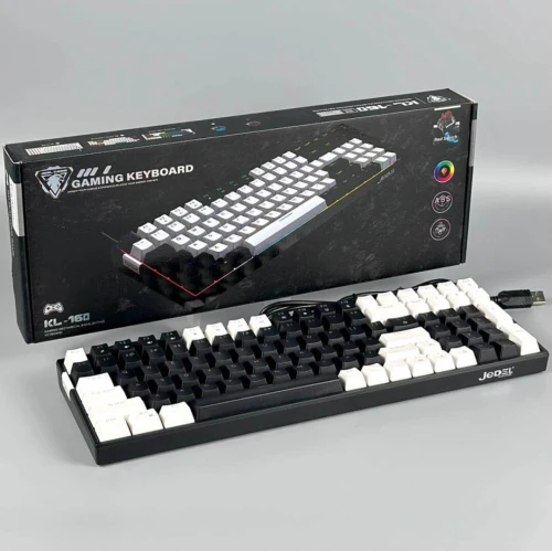 JEDEL KL-160 - CLAVIER GAMING MÉCANIQUE FILAIRE - BLUE SWITCH - RGB LIGHTING - 90% - QWERTY