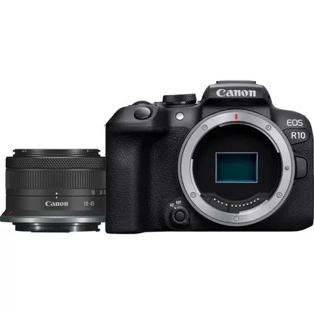 CANON EOS R10 Hybride Mirroless 24.2MP + Objectif RF-S 18-45mm F4.5-6.3 IS STM