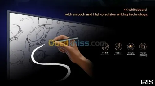 IRIS A100 PRO - ÉCRAN INTERACTIF 98" 248 CM - 4K UHD - ANDROID - WI-FI - BLUETOOTH - SUPPORT INCLUS