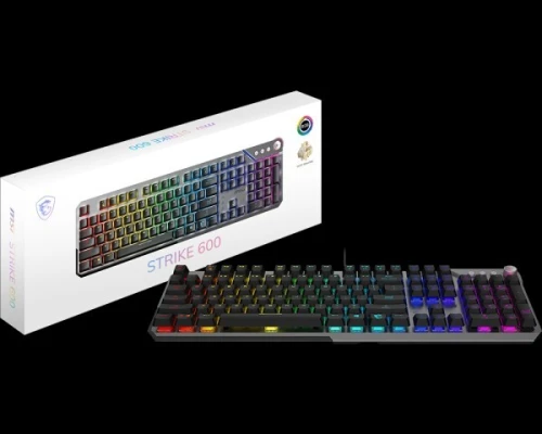 MSI STRIKE 600 - CLAVIER GAMING - SILENT SWITCHES - ERGONOMIC KEYCAPS - MYSTIC - USB 2.0 - BLACK