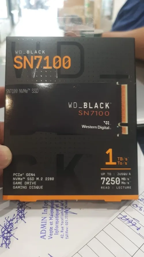 WESTERN DIGITAL SSD WD_BLACK SN7100 1TB NVME GEN4 7250 MB/S TLC 3D NAND