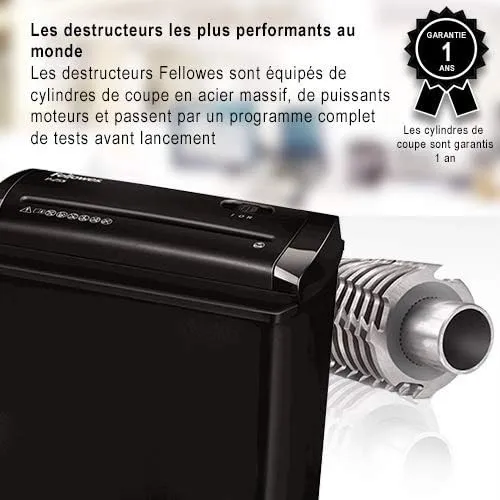 FELLOWES DESTRUCTEUR DE DOCUMENTS P-25S Coupe Droite P1 - 11Litres