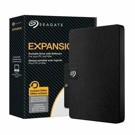 SEAGATE EXPANSION 2TB -  USB 3.0 EXTERNAL HARD DRIVE - STK2000400 - WINDOWS & MACOS - BLACK