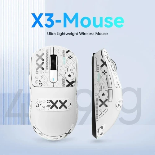 ATTACK SHARK X3 - SOURIS FILAIRE & SANS FIL - BLUETOOTH - 2.4G - 6 BOUTONS -26000 DPI- 1KHZ - WHITE