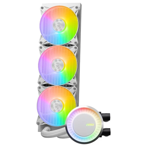 MSI MAG CORELIQUID E360 - WATER COOLING 360MM - 3 X FANS ARGB - PERFORMANCE - INTEL & AMD - WHITE