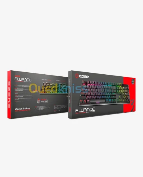 CLAVIER OZONE ALLIANCE - CLAVIER HYBRIDE MÉCANIQUE / MEMBRANE - RGB - AZERTY - ANTI-GHOSTING