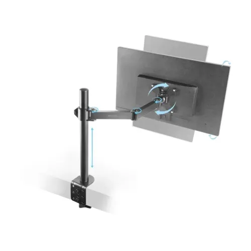 MARS GAMING MARM1 - SUPPORT POUR UN ÉCRAN - 13" à 27" - rotation 360 - BRAS MÉTALLIQUE - 6 KG -BLACK