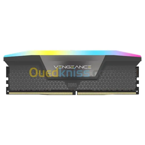 RAM CORSAIR VENGEANCE - 32GB DDR5 6000 MHZ RGB - INTEL & AMD - iCUE - PERFORMANCE FOR AMD - BLACK