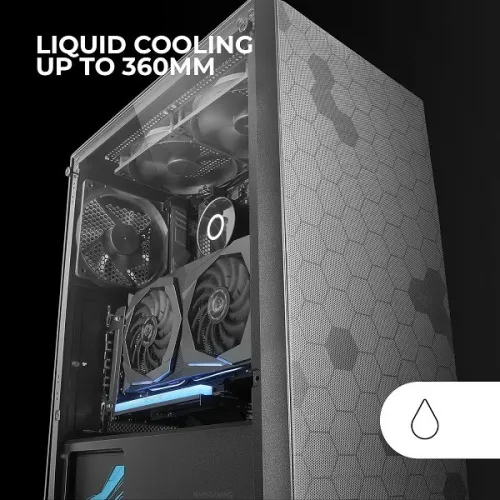MARS GAMING MC-Q3 - BOITIER ATX -1 FAN - VERRE TREMPÉ - USB 3.0 - MICRO & MINI ATX - BLACK