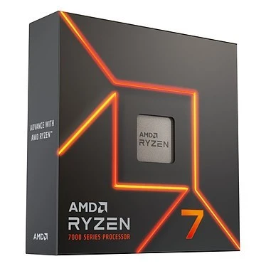 PROCESSEUR AMD RYZEN 7 7700X - SOCKET AM5 - 8 CORE - 16THREADS - 5.4 GHZ - 32 MB - BOX SANS VENTILO