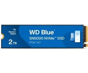 WD BLUE SN5000 2TO - SSD INTERNE NVME M.2 2280 - PCIE 4.0 - HAUTE VITESSE - STOCKAGE RAPIDE - BLUE