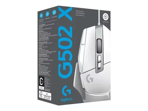 LOGITECH G502X SOURIS LIGHT SPEED - SANS FIL - GAMING - PC ou Mac - DROITIER 25000 DPI - WHITE