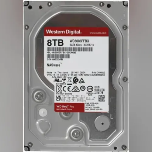 WD RED PRO NAS WARE 8TB - DISQUE DUR HDD 3.5" - 7200 RPM - SATA 6 GB/S - 256MB CACHE - WD8005FFBX