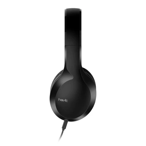 HAVIT H100D - CASQUE FILAIRE - HAUT-PARLEURS 40MM - DESIGN PLIABLE - MICROPHONE INTÉGRÉ - CONFORTABLE - BLACK