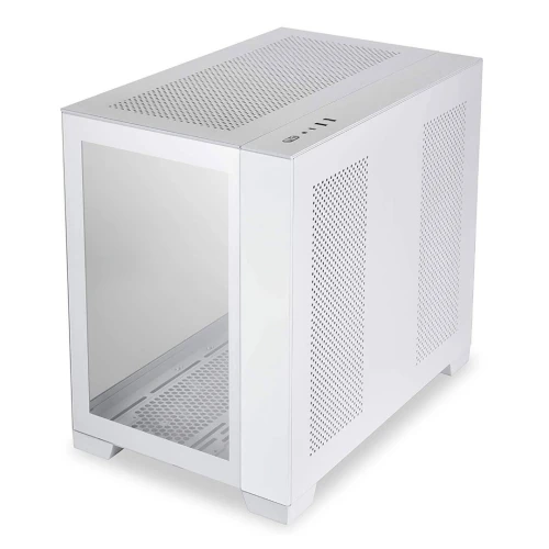 LIAN LI O11 DYNAMIC MINI - BOITIER MOYEN TOUR 360MM - ALUMINIUM - VERRE TREMPÉ - MESH - WHITE