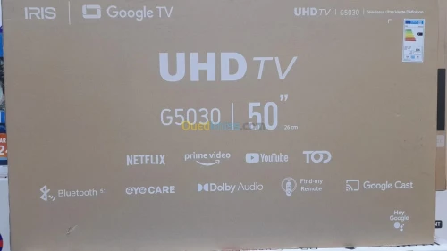 TV IRIS 50" G5030 - 4K UHD - GOOGLE TV - ANDROID - BELUTOOTH - EYE CARE - DOLBY AUDIO - GOOGEL CAST