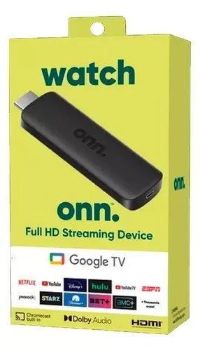 WATCH ONN STICK - TV STREAMING - RÉSOLUTION 2K - GOOGLE TV - DOLBY ATMOS - WIFI - HDMI