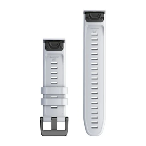GARMIN QUICKFIT BRACELET 22MM - SILICONE ULTRA CONFORT - BLANC SILEX - ULTRA-CONFORTABLE - WHITESTONE - WHITE