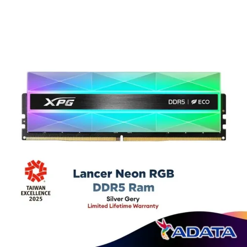 RAM ADATA XPG LANCER NEON RGB - DESKTOP - 16GB DDR5 - 6000 MHZ - CL30-40-40 - BLACK