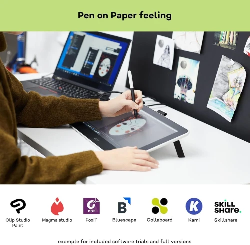 WACOM ONE 13 PEN DISPLAY - TABLETTE GRAPHIQUE DTC133W0B - 13.3" TACTILE FHD - STYLET - USB-C -BLACK