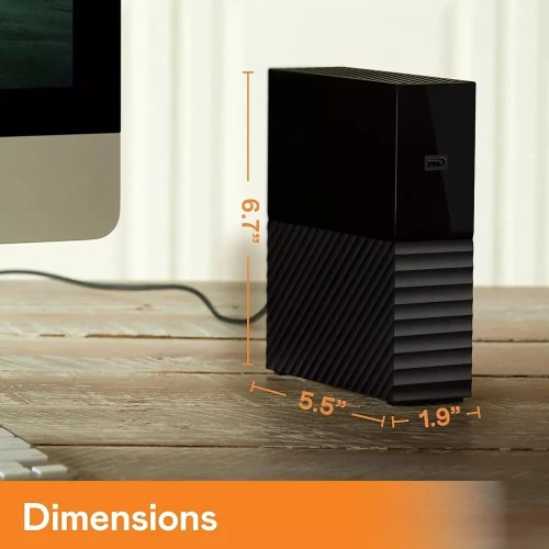 WD MY BOOK 8TB HDD DISQUE DUR EXTERNE DESKTOP USB 3 0 NOIR