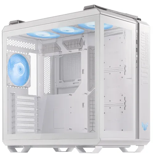 ASUS TUF GAMING GT502 PLUS - BOITIER GAMING MOYEN TOUR 360MM - 4 FAN 120MM RGB - ATX - WHITE