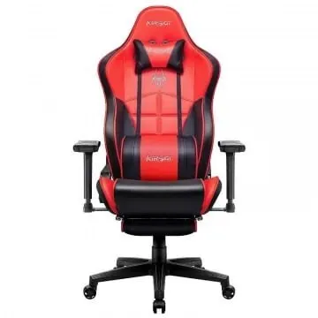  KIROGI SIÉGE GAMING 2076 XL - ACCOUDOIR 5D - REPOSE-PIEDS - ROTATION À 360 - ERGONOMIQUE - ROUGE