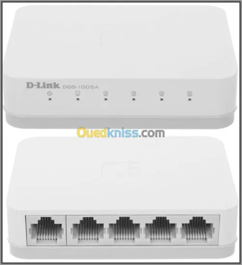 D-LINK DGS-1005A SWITCH 5 PORTS GIGABIT - PLUG AND PLAY - BOÎTIER COMPACT - ÉCONOMIE D'ÉNERGIE