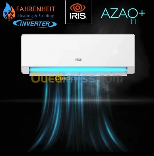 CLIMATISEUR IRIS SPLIT AZAO+ - 2025 - 24000 BTU - TROPICAL - INVERTER - CHAUD & FROID - BLANC