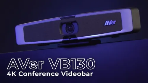 AVER VB130 - CAMÉRA 4K - ZOOM4X - SMARTFRAME - SPEAKERS - PLUG & PLAY - 5 MICS - STOP BRUIT -RJ45