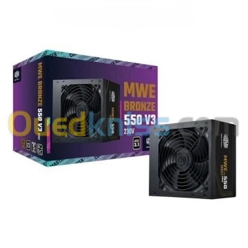 COOLER MASTER MWE BRONZE 550W V3 - ALIMENTATION 80 PLUS BRONZE - 230 V - ATX 3.1 - DC TO DC - NOIR