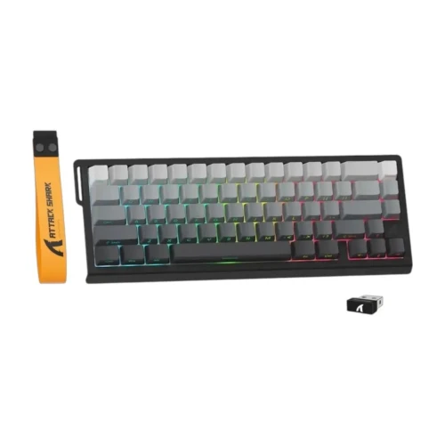 ATTACK SHARK X68 HE - CLAVIER GAMING 60% - MAGNETIC SWITCH - HALL EFFECT - RGB - USB - CONTOUR LINE - 8KHZ RAPID TRIGGER - 0.01MM - MOONLIGHT
