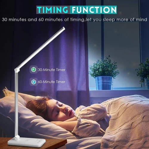 MACHTECH DESK LAMP - 5 MODES - RÉGLABLE - PROTECTION DES YEUX - CONTRÔLEER - USB 3.0 - USB TYPE-C