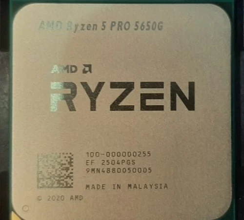 AMD RYZEN 5 PRO 5650G - SOCKET AM4 - RADEON GPU VEGA 7 - 6 CŒURS -12 THREADS - TDP 65 W - APK