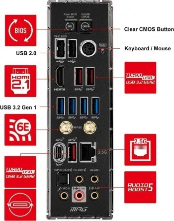Carte Mère MSI MPG X570S Carbon MAX WiFi Gaming Motherboard ATX, AMD, Socket AM4. DDR4, PCIe 4