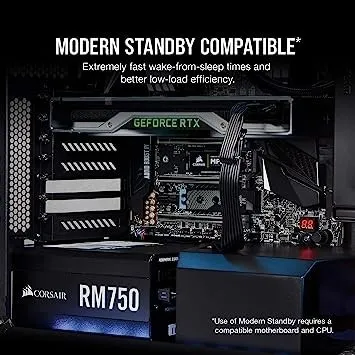 ALIMENTATION CORSAIR RM750E 750 WATTS 80PLUS GOLD MODULAIRE