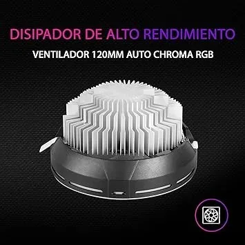 AIR COOLING MARS GAMING MCPU120 - Chroma RVB - VENTILATEUR SILENCIEUX - TDP 120W- NOIR