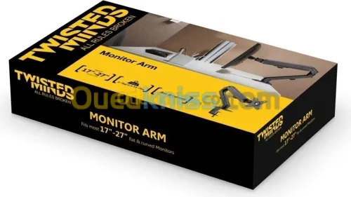 SUPPORT ECRAN TWISTED MIND - TM-54-CO6-G - ALUMINIUM - 17" To 32" - Up 10 KG - RGB - AJUSTABLE -GREY