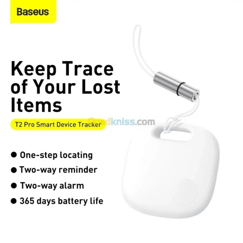 BASEUS T2 PRO SMART DEVICE TRACKER - BLUETOOTH 5.0 - ALARM - PORTABLE - ANDROID & IOS