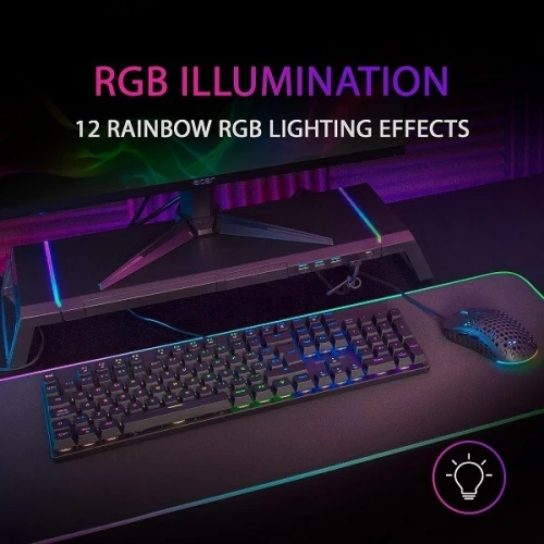 MARS GAMING MK422 - CLAVIER GAMING MÉCANIQUE - SWITCHS BLEUS - RGB CHROMA - FULL SIZE - BLACK