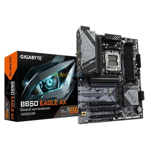 GIGABYTE B650 EAGLE AX - CARTE MÈRE ATX - SOCKET AM5 - 4 X DDR5 - 1 X PCIE 4.0 X16 - 1 X M.2 PCIE 5.0 NVME - WIFI 6 - USB 3.1 - BLACK