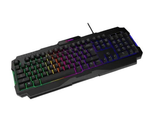MSI FORGE GK100 - MECHANICAL KEYBOARD - BLUE SWITCHES - RGB - ERGONOMIC - ANTI-GHOSTING - BLACK