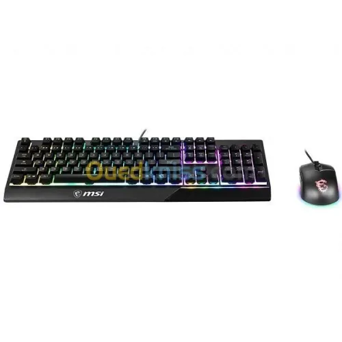 MSI VIGOR GK30 COMBO LIGHT RGB - PACK CLAVIER AZERTY - SOURIS CLUTCH GM11 - GAMING PLEINE - FILAIRE