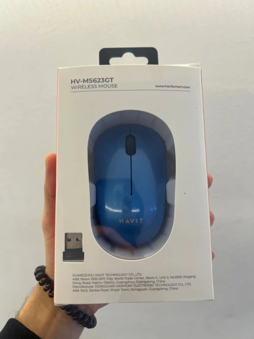 HAVIT HV-MS623GT BLUE - SOURIS SANS FIL - CONNEXION 2.4GHZ - PRÉCISION OPTIQUE - DESIGN ERGONOMIQUE - COMPACTE - BLUE