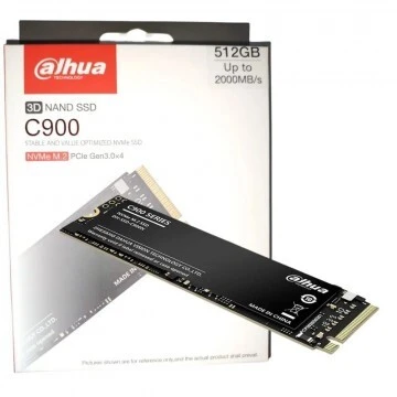 DAHUA C900 NVMe M.2 SSD 512GB - PCIe Gen 3.0 x4 - UP TO 2000 MB/s - M.2 2280 - BLACK