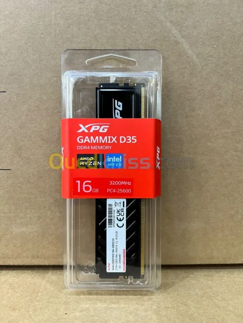 RAM ADATA XPG GAMMIX D35 - DESKTOP - NON RGB - 16GB DDR4 - 3200 MHZ -PC4- 25600 - CL16-20-20 - BLACK