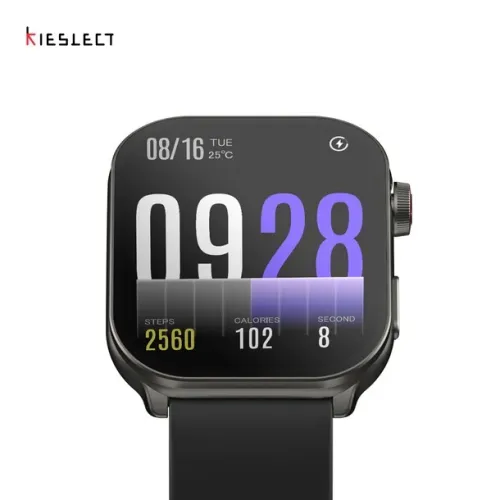 SMART WATCH KIESLECT BALANCS - Bluetooth - 2.1" AMOLED - CURVED - SPORT - WATERPROOF - CUIR - NOIR