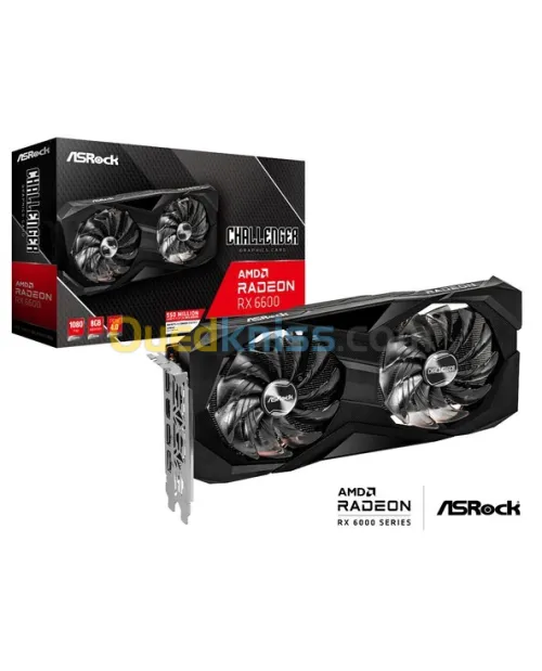 ASROCK CHALLENGER RX 6600 - 8G GDDR6 - 1080 FHD Up to 8K - PCIE 4.0 - HDMI - DP - FREESYNC - BLACK